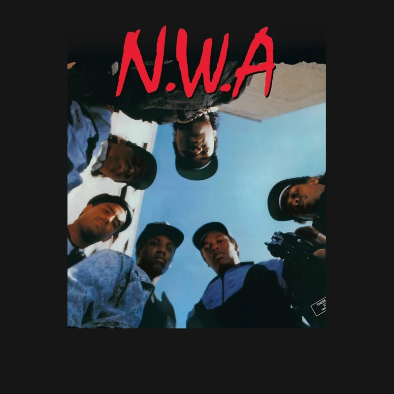 N.W.A Group Circle Low-Angle Photo Against Blue Sky Male T-Shirt