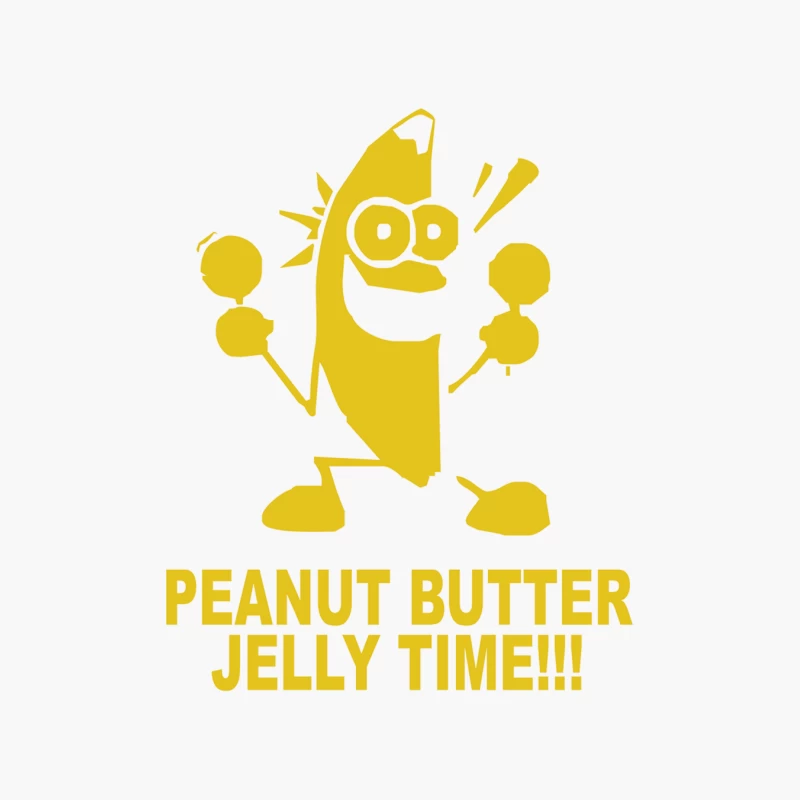 Peanut Butter Jelly Time Banana Cotton Tote Bag