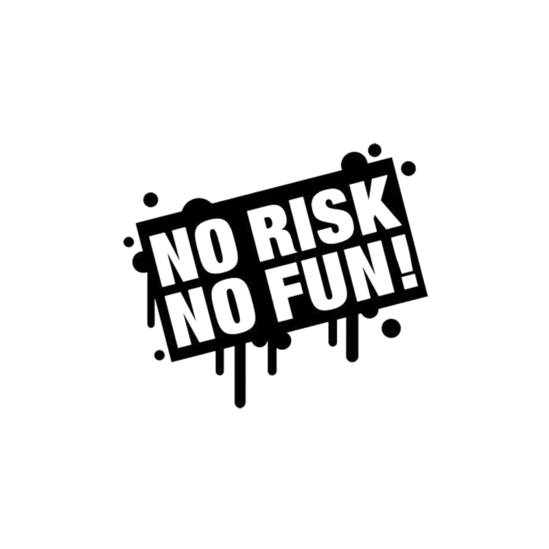 No Risk, No Fun Motivational Graphic Travel Mug