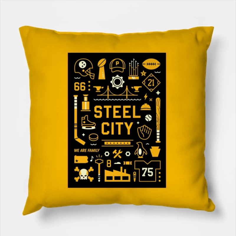 PITTSBURGH SPORTS Throw Pillow