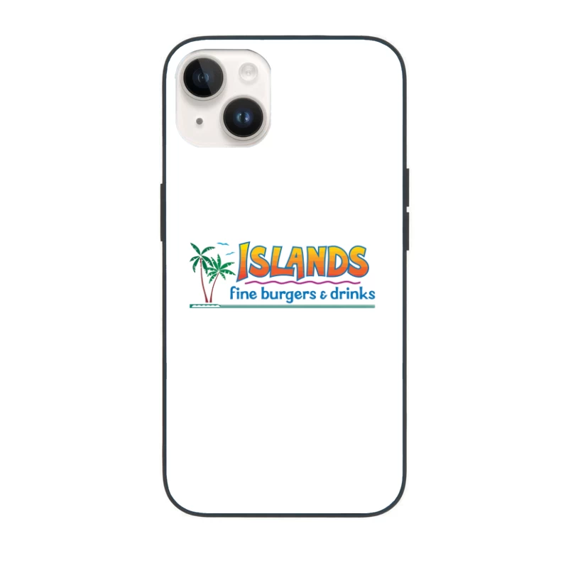 Islands Restaurant Tropical-Themed Burger & Drinks Logo iPhone Case