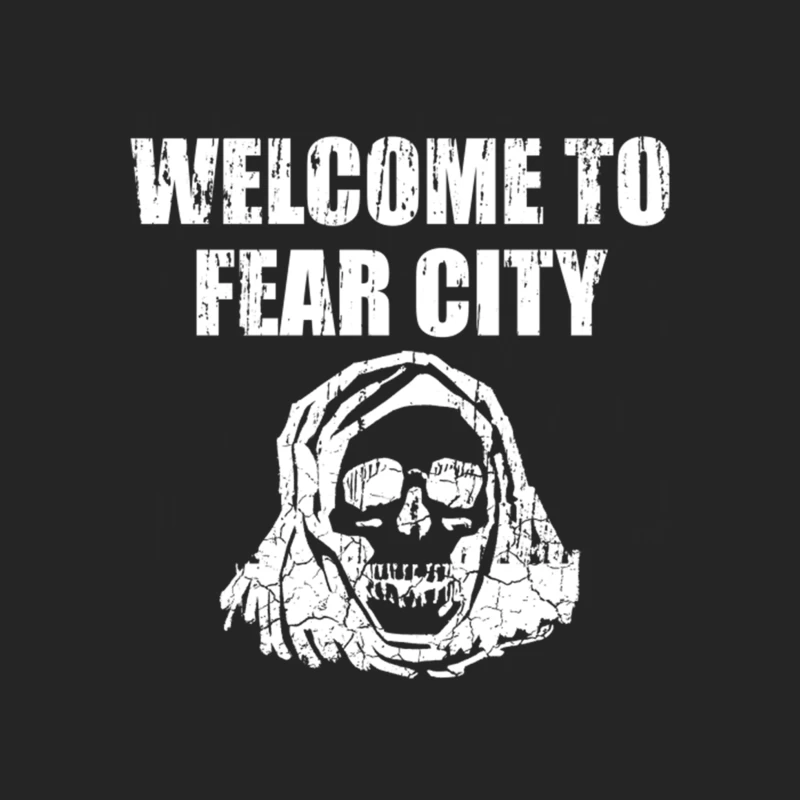 Welcome to Fear City, distressed Male Pullover Sweatshirt