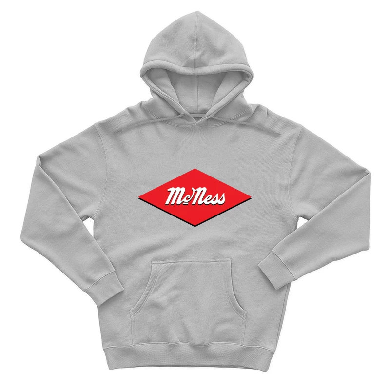 Vintage McNess Diamond Logo in Red and White Male Pullover Hoodie