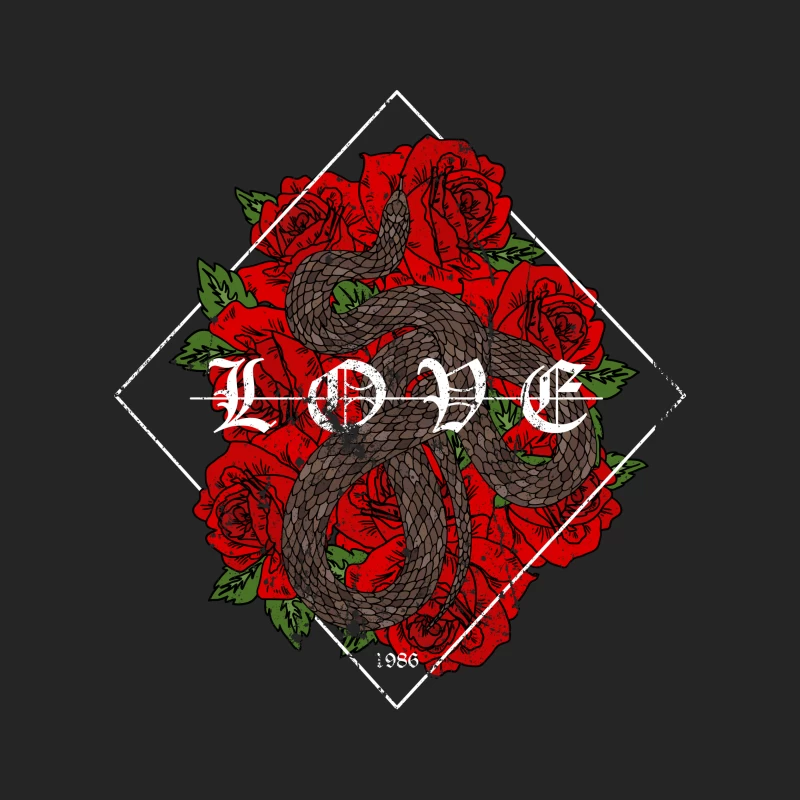 Amour en Serpent et Roses Femme Sweat-shirt à enfiler