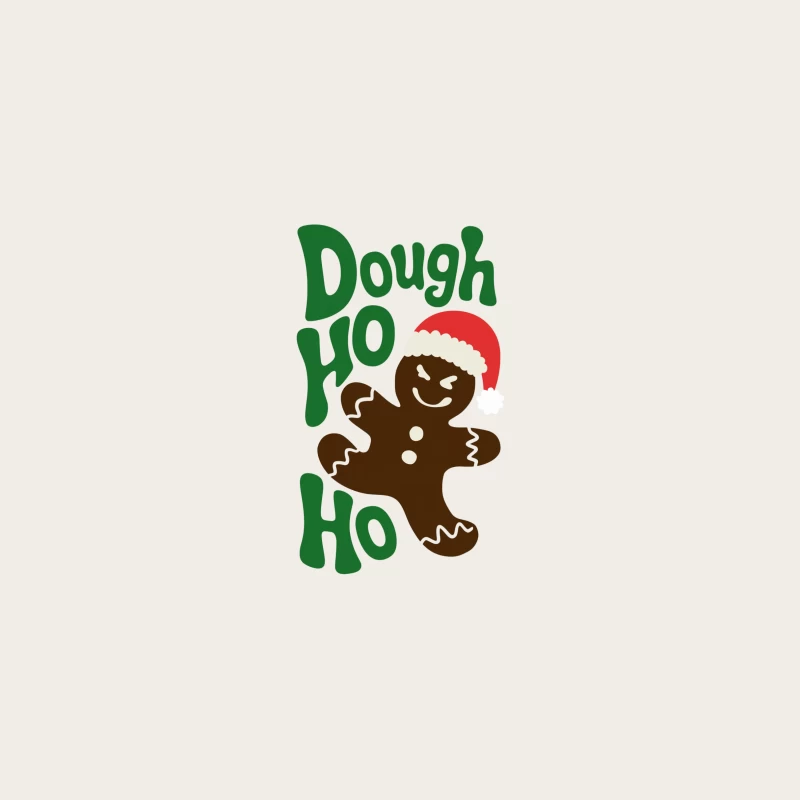 Festive Gingerbread Cookie with Santa Hat Christmas Design Bucket Hat