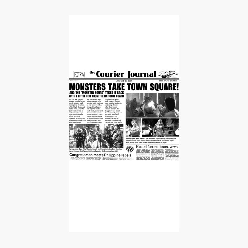The Monster Squad Headlines iPhone Case