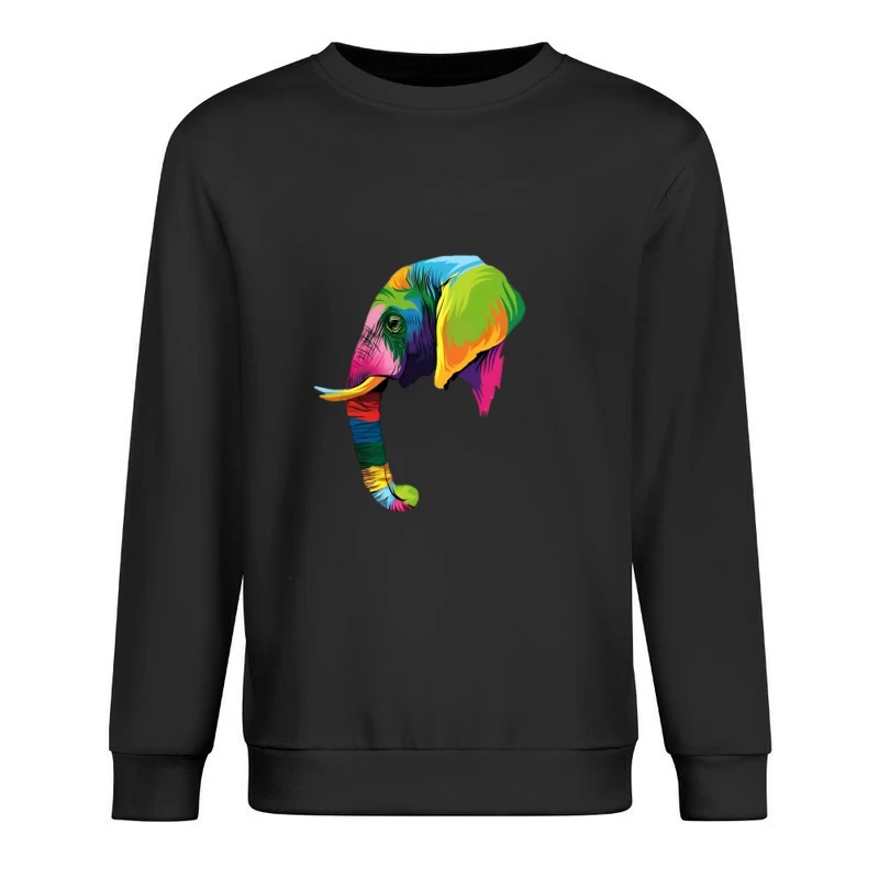 Buntes Elefantendesign Herren Pullover Sweatshirt