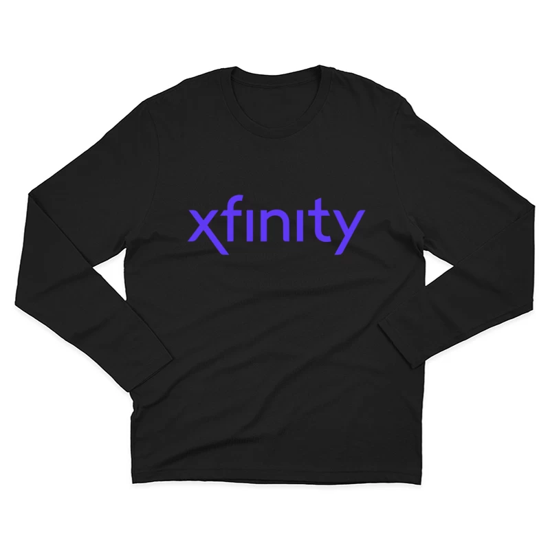 Purple Xfinity Corporate Logo Male Long Sleeve T-Shirt