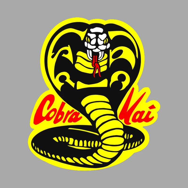 Cobra Kai Martial Arts Dojo Logo with Strike-Ready Snake Female Pullover Hoodie