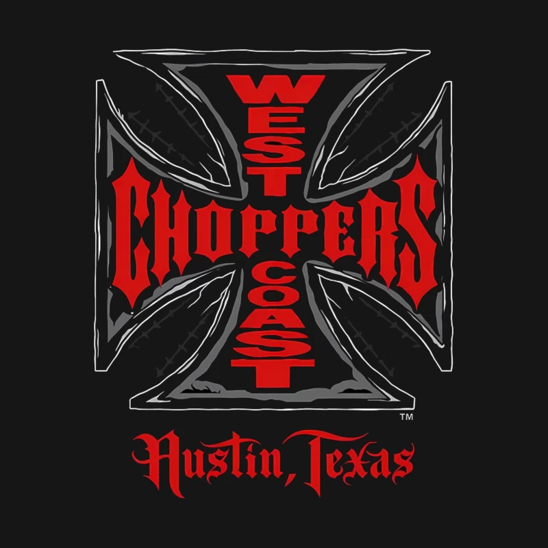 West Coast Choppers Austin Texas Custom Motorcycle Logo Male T-Shirt