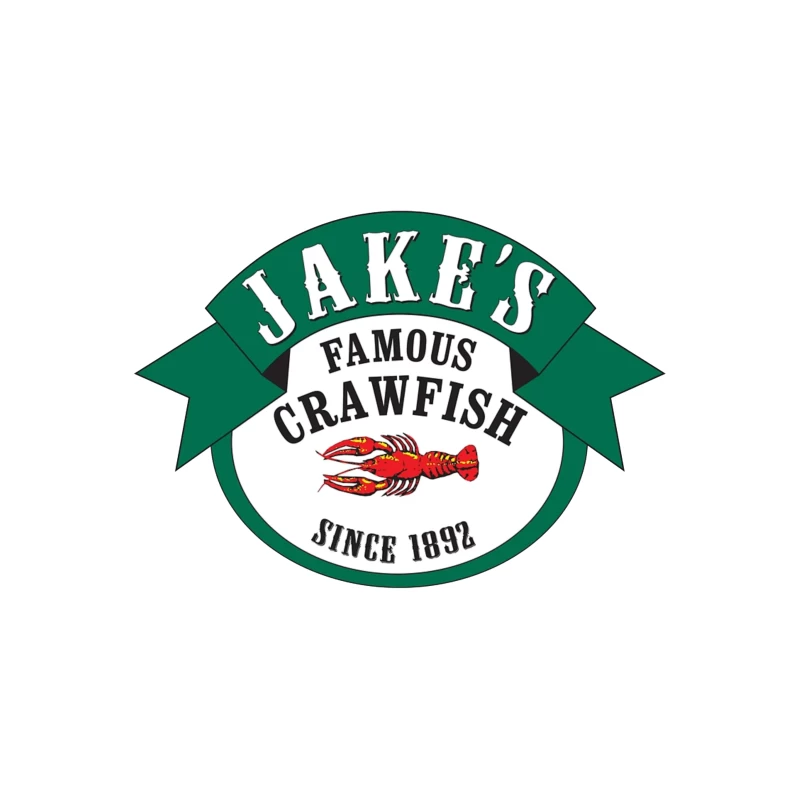 Jake's Famous Crawfish Restaurant - Historic Seafood Logo Since 1892 Throw Pillow