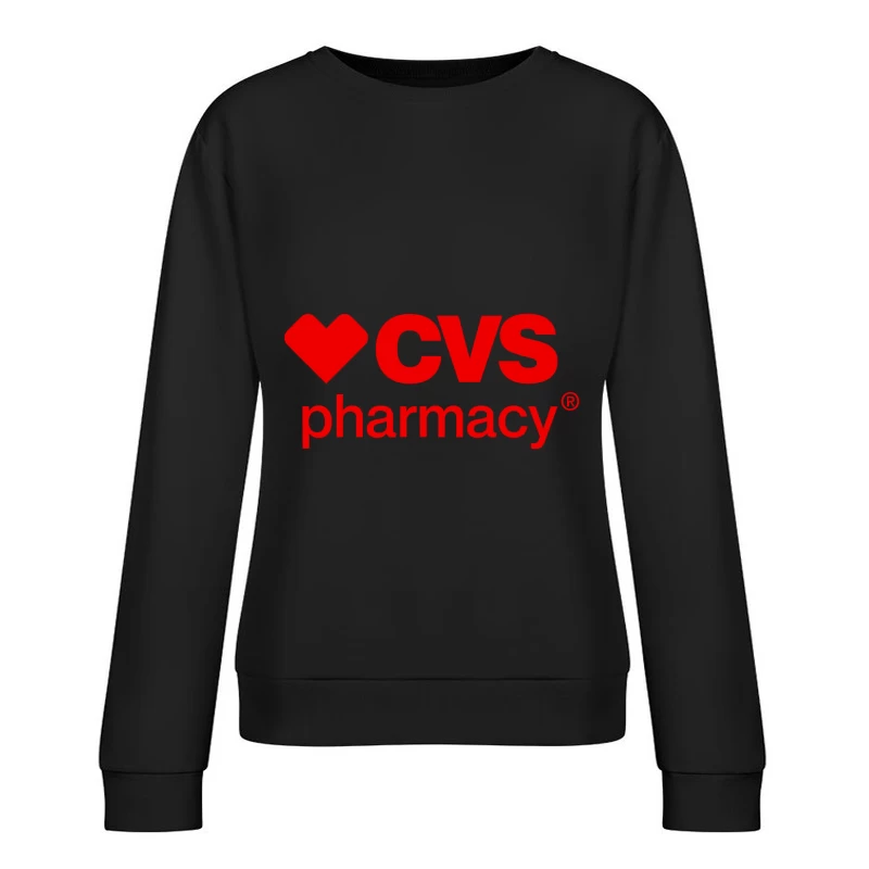 CVS Pharmacy Logo with Red Heart Symbol Female Pullover Sweatshirt