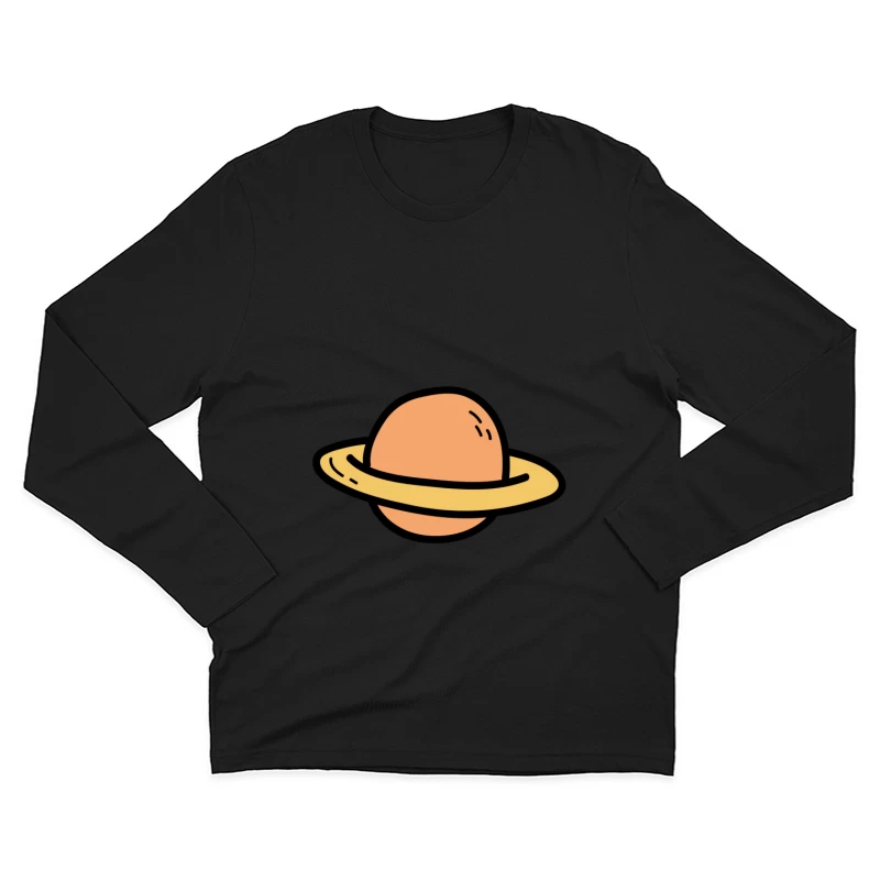 Illustration Planète aux Anneaux Homme Manches Longues T-Shirt