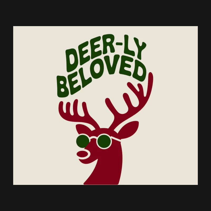 Cool Deer with Sunglasses Christmas Pun Design Mouse Pad