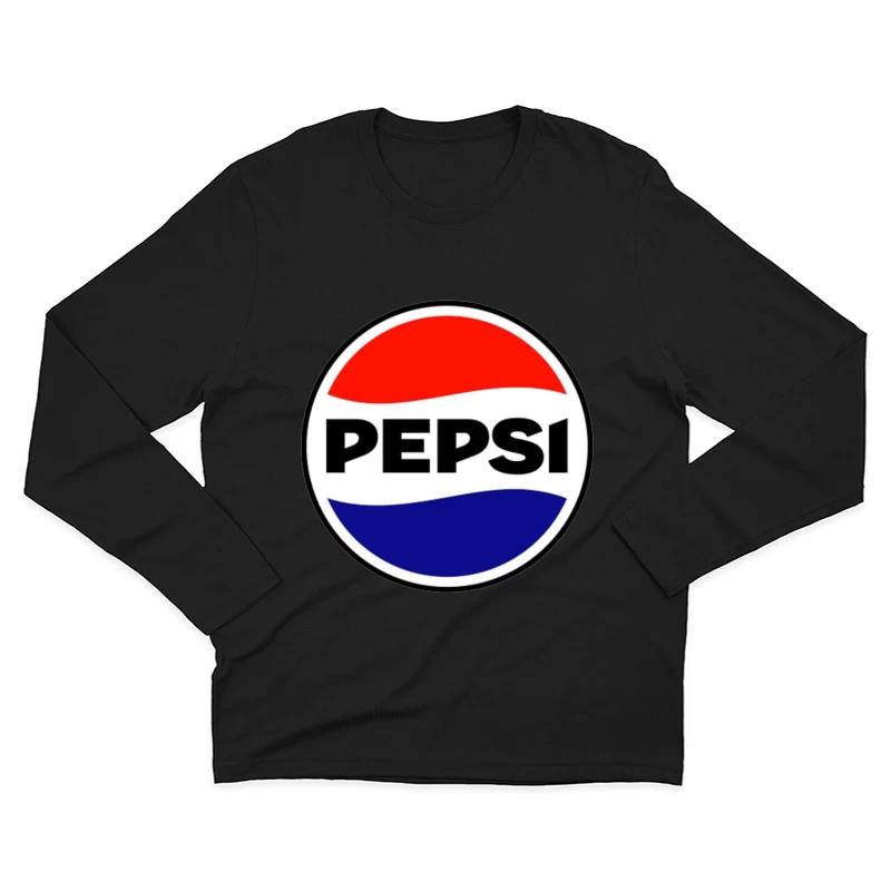 Classic Pepsi Cola Circular Logo Design Male Long Sleeve T-Shirt