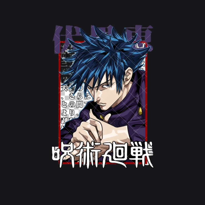 Anime-Charakter mit blauem Haar Herren Pullover Hoodie