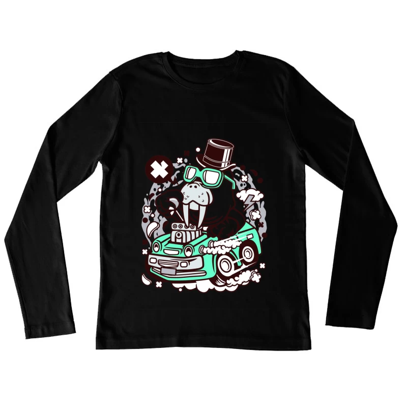Morse chic en voiture surpuissante Femme Manches Longues T-Shirt