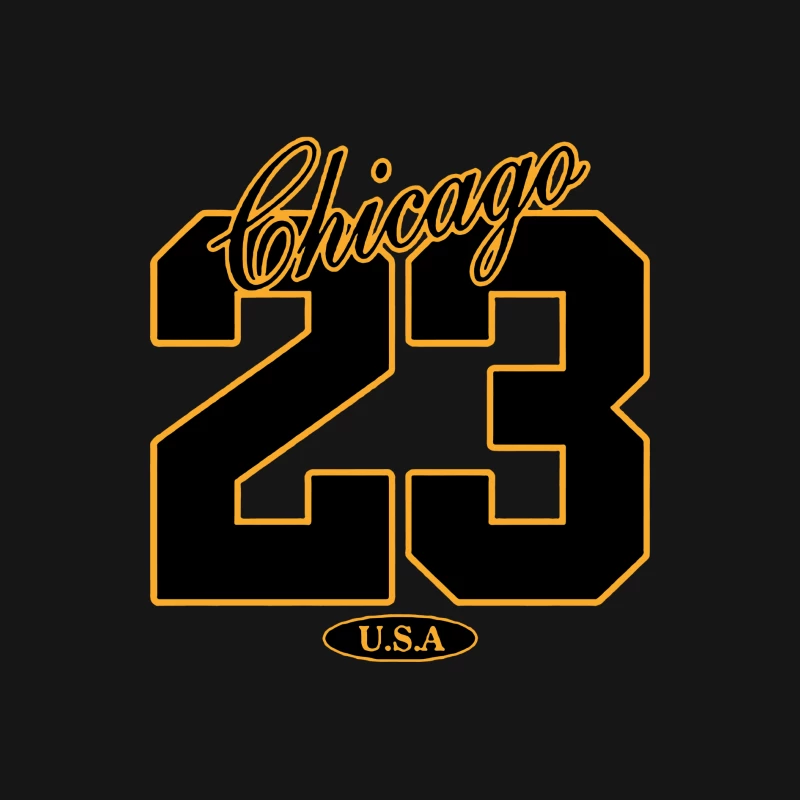 Chicago 23 Design Herren Langarm T-Shirt