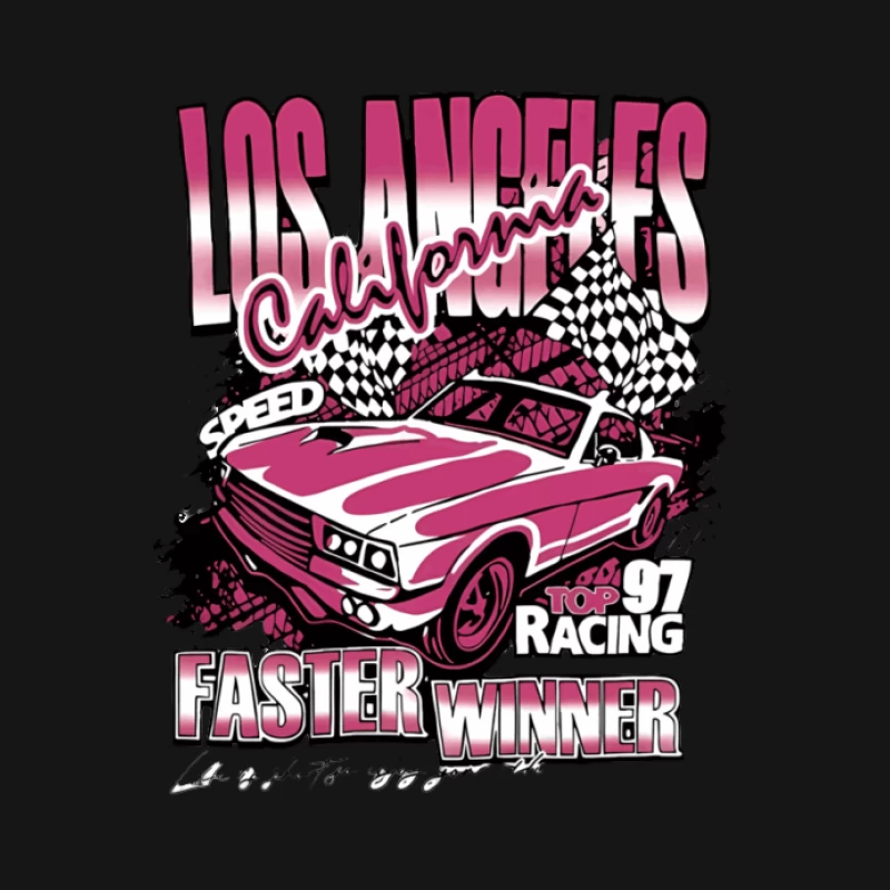 Los Angeles Rennwagen Design Herren T-Shirt