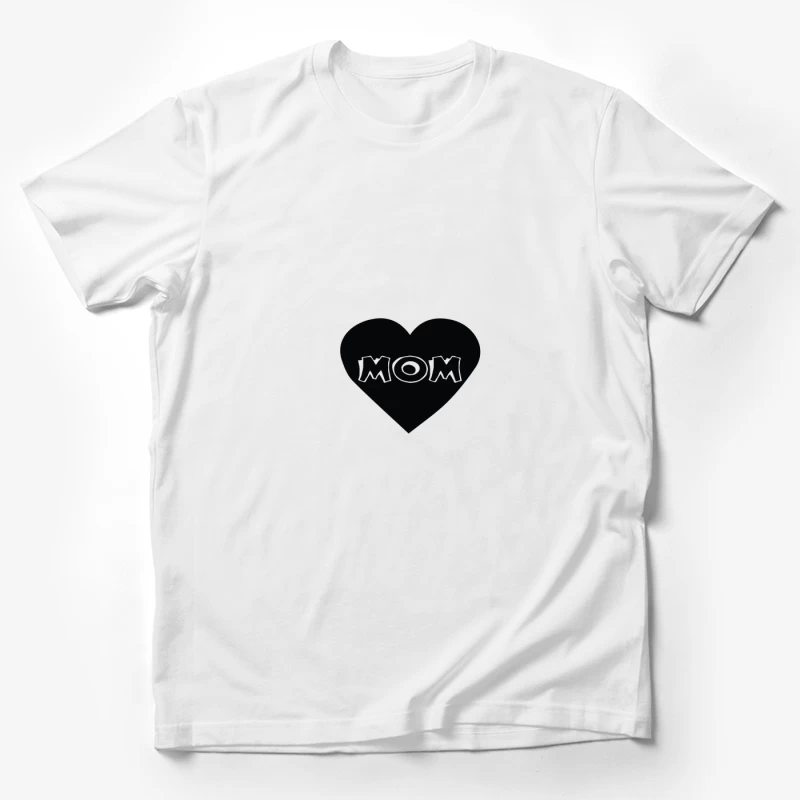 Design de coeur avec texte 'MOM' Homme T-Shirt