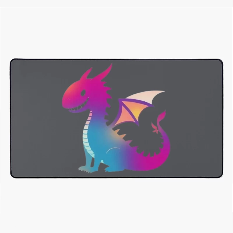 Colorful Cartoon Dragon Desk Mat