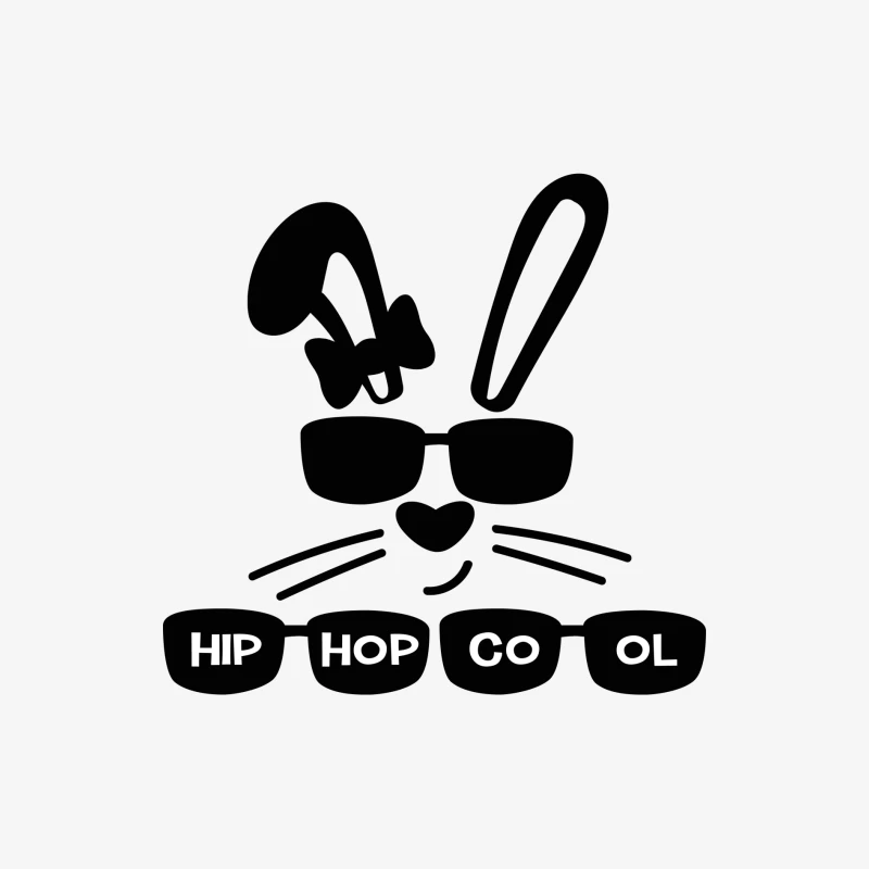 Design de lapin avec lunettes et texte Homme Manches Longues T-Shirt