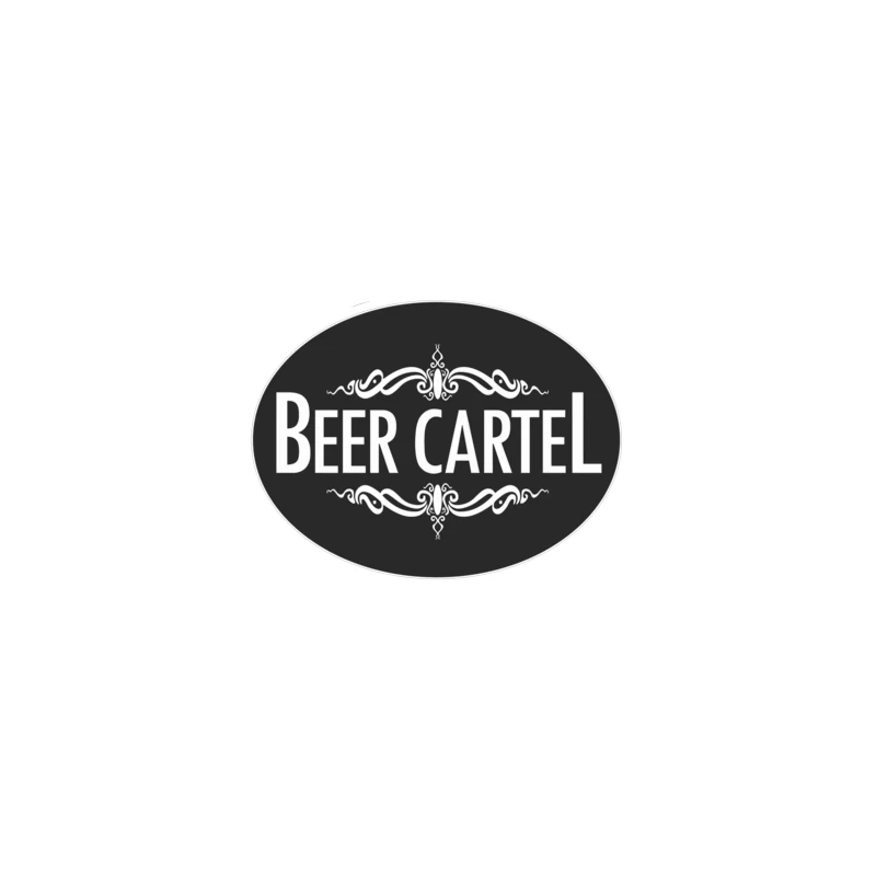 Elegant Black and White Beer Cartel Logo with Ornamental Frame Coffee Mug