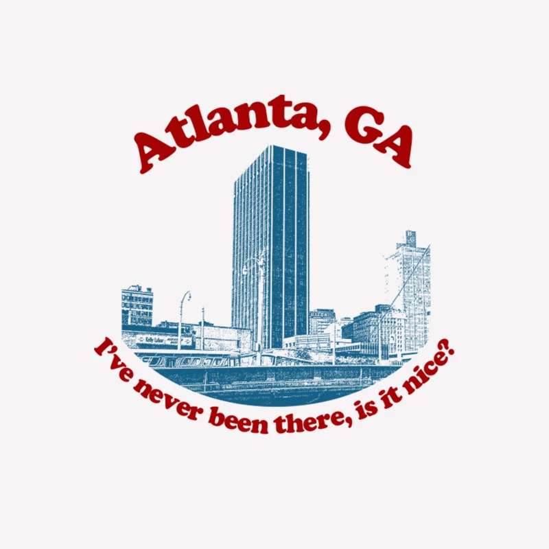 Atlanta, Georgia   Retro Humor Tourism Design Female T-Shirt