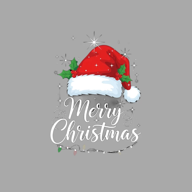 Merry Christmas Greeting with Santa Hat|Perfect Gift for Loved Ones|Holiday-themed christmas gift for her Male Pullover Hoodie