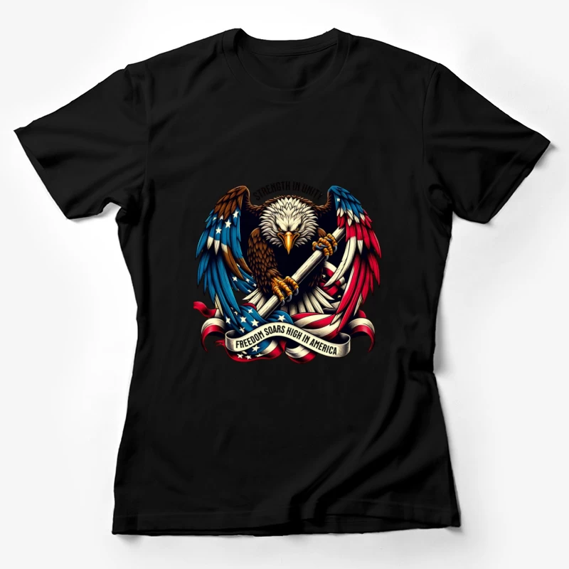 Adler und Freiheit in Amerika Damen T-Shirt