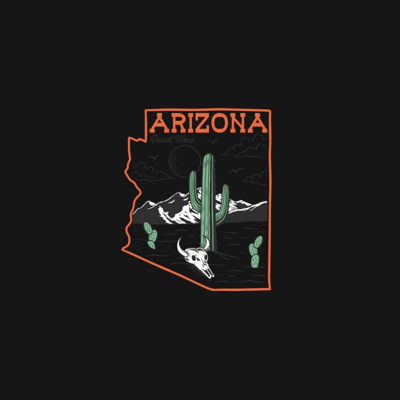 Arizona Wüstenlandschaft mit Kaktus Herren Langarm T-Shirt