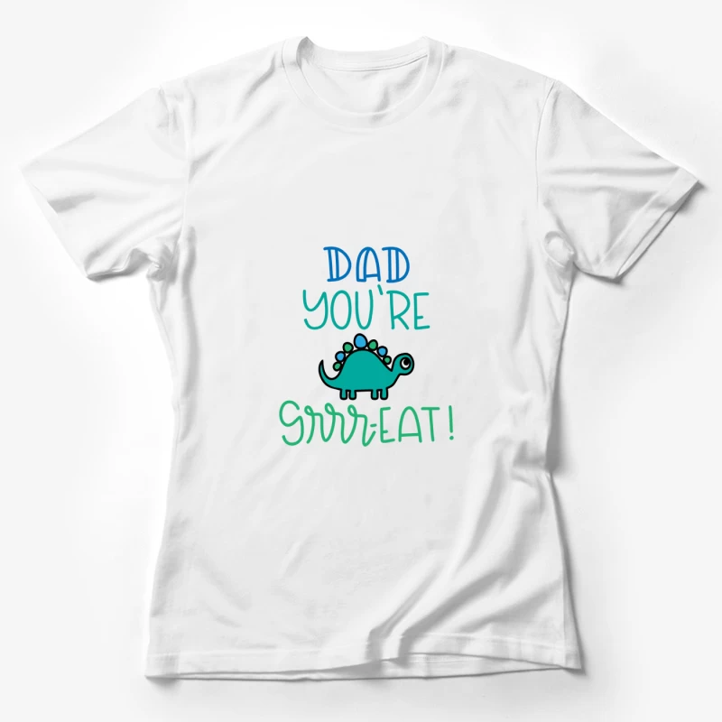 Carte amusante pour papa avec dinosaure Femme T-Shirt