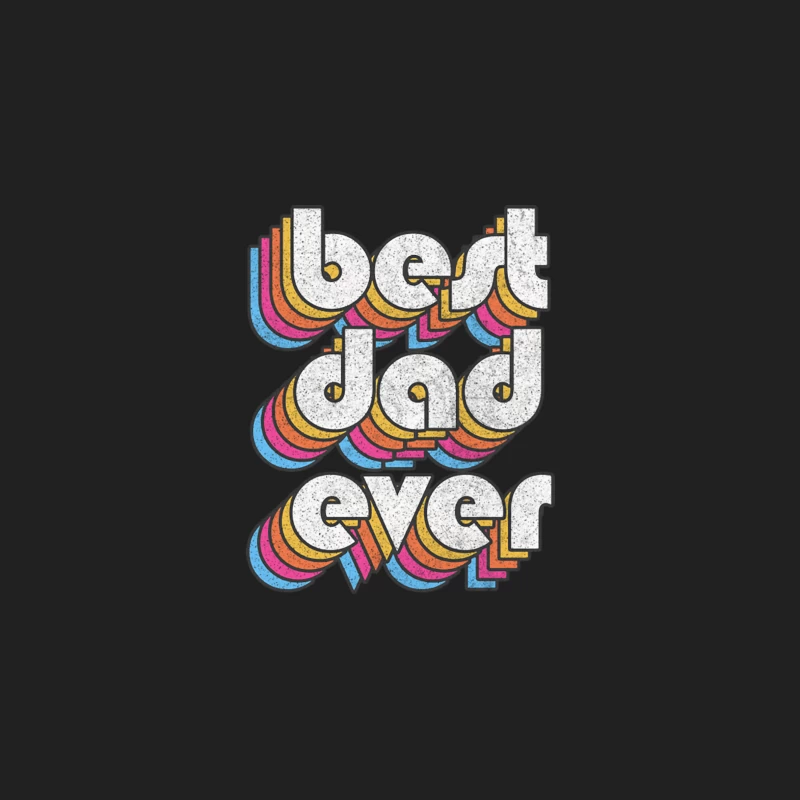 Best Dad Ever! Retro Faded-Style Typography Design Bucket Hat