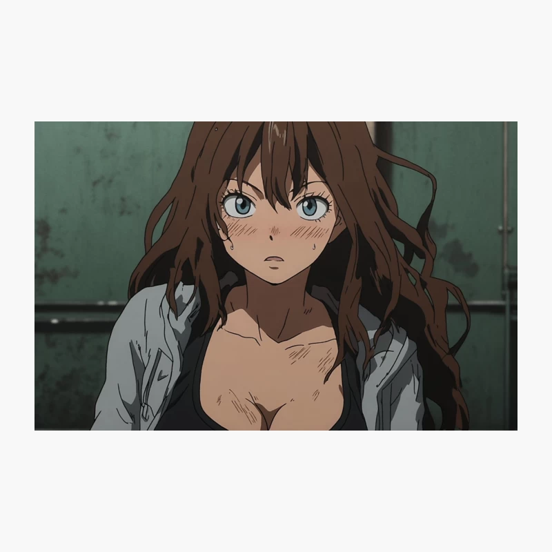 Injured Anime Girl with Serious Look Travel Mug