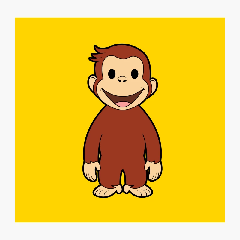 Curious George: Beloved Cartoon Monkey Character Throw Pillow
