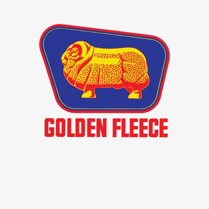 Vintage Golden Fleece Logo with Geometric Sheep Design Male Long Sleeve T-Shirt