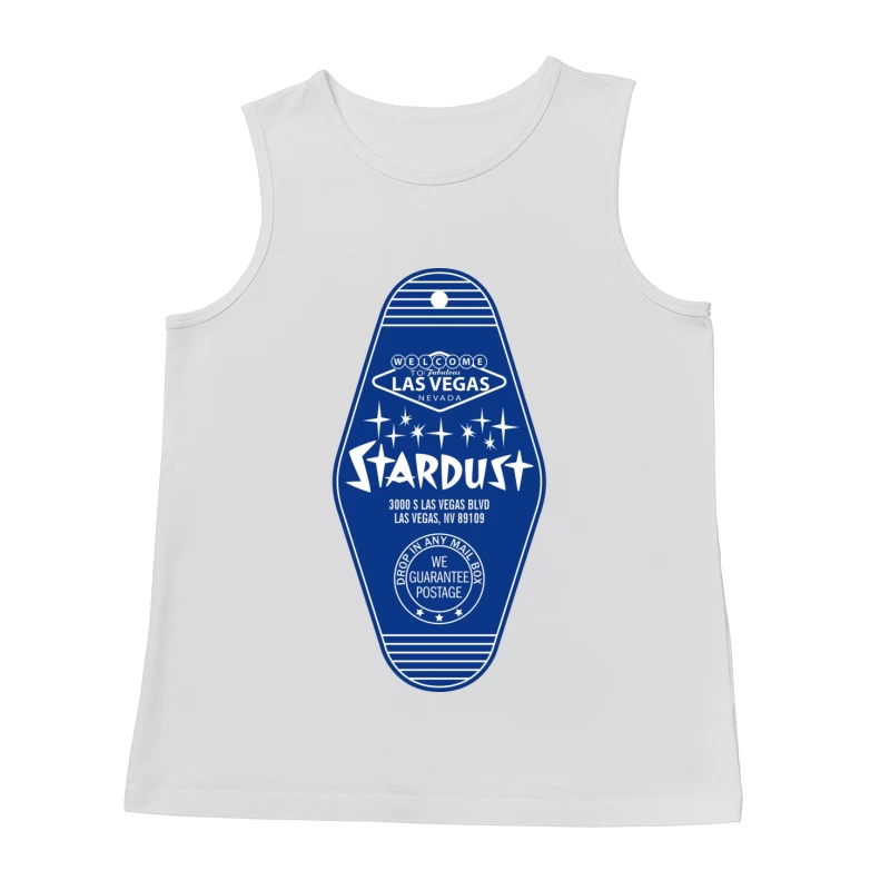 Vintage Stardust Las Vegas Hotel Blue Key Tag Design Male Tank Top