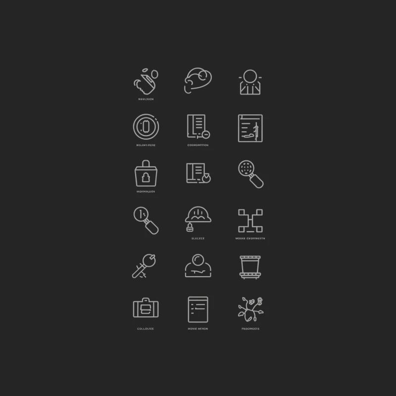 Minimalist Line Art Icons for User Interface Design Female Pullover Sweatshirt