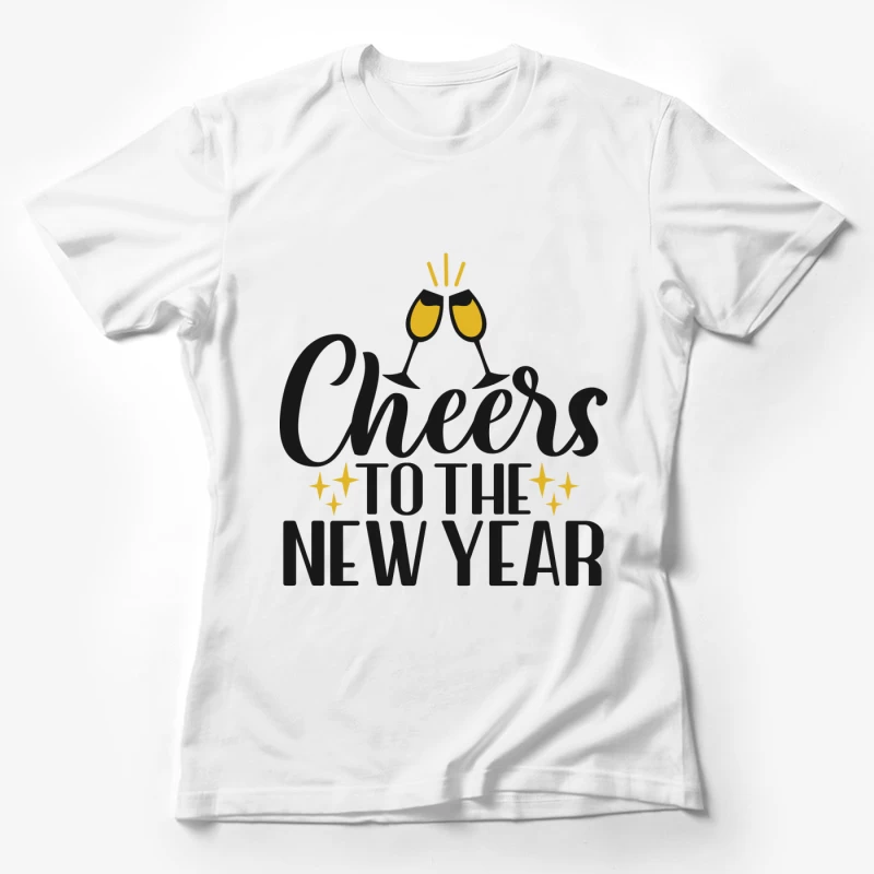 Santé à la Nouvelle Année avec des Flûtes Femme T-Shirt