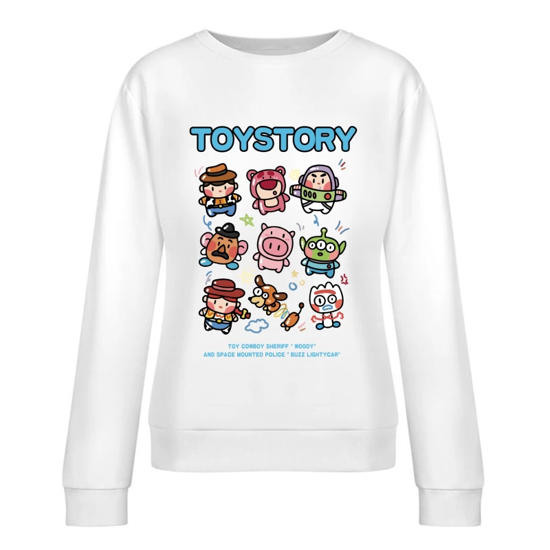 Niedliche Toy Story Charakterillustration Damen Pullover Sweatshirt