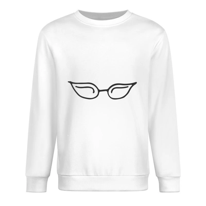 Lunettes de style œil de chat minimalistes Homme Sweat-shirt à enfiler