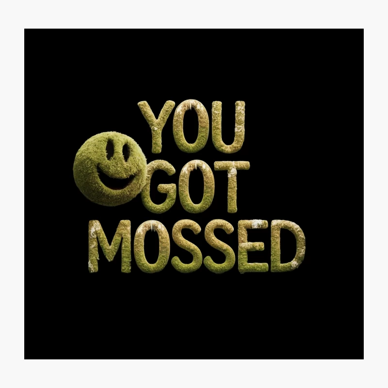 Mossy Wordplay: Smiley Nature Pun Throw Pillow