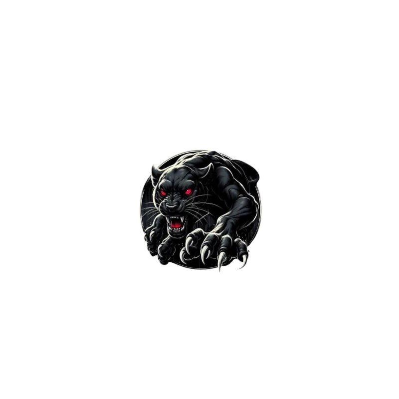 Fierce Black Panther Illustration Travel Mug