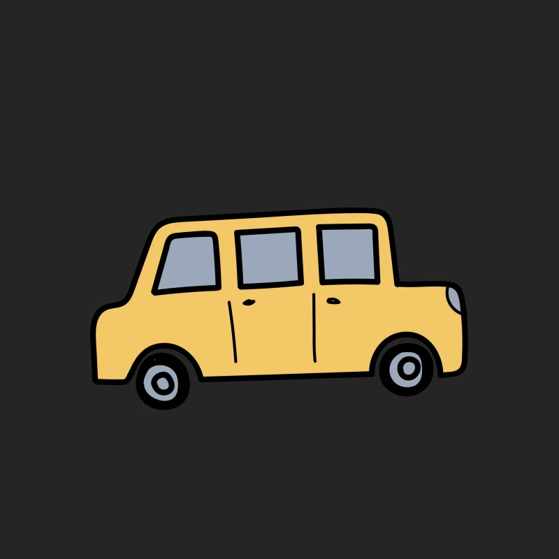 Voiture jaune dessinée à la main Homme Sweat-shirt à enfiler