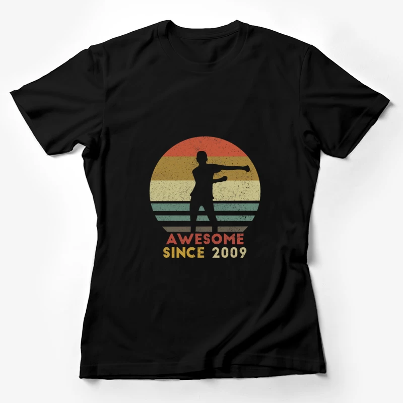 Silhouette rétro: Génial depuis 2009 Femme T-Shirt