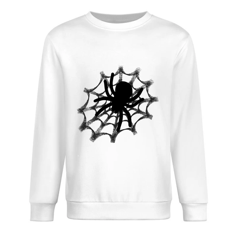 Spinne im Netz Design Herren Pullover Sweatshirt