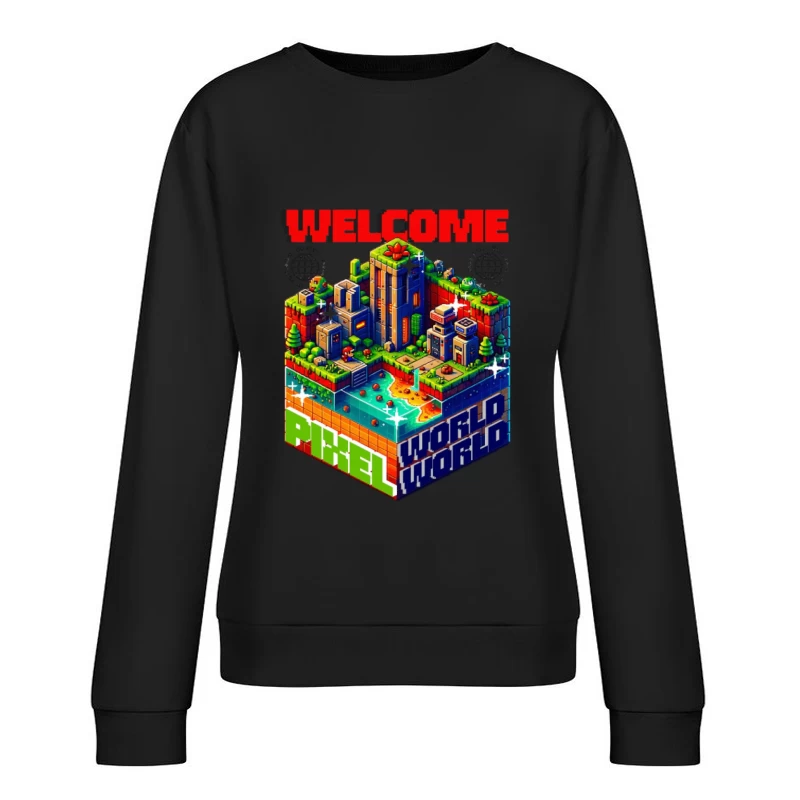Willkommen in der Pixelwelt Damen Pullover Sweatshirt