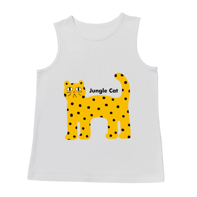 Gelber Dschungel-Katze mit Punkten Herren Tanktops