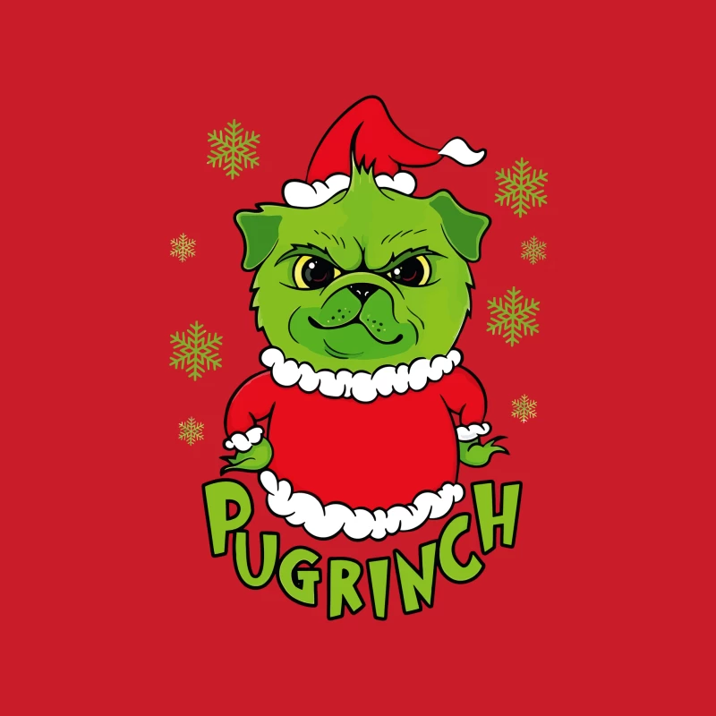 Pugrinch: Grumpy Holiday Cheer Male Pullover Hoodie