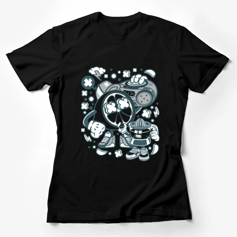 Design Énergique aux Agrumes et Musique Femme T-Shirt